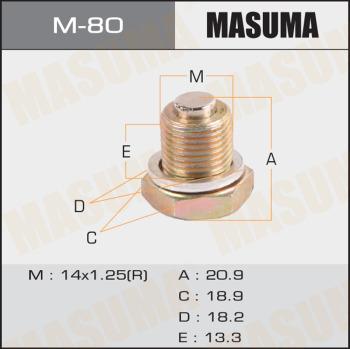 MASUMA M-80 - Резьбовая пробка, масляний піддон autocars.com.ua