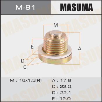 MASUMA M-81 - Резьбовая пробка, масляный поддон avtokuzovplus.com.ua
