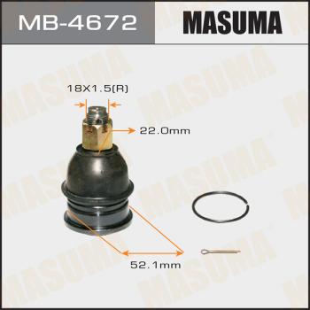 MASUMA MB-4672 - Шаровая опора, несущий / направляющий шарнир avtokuzovplus.com.ua