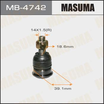 MASUMA MB-4742 - Шаровая опора, несущий / направляющий шарнир avtokuzovplus.com.ua