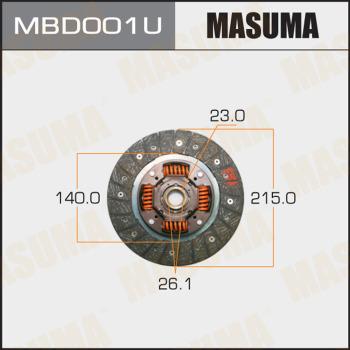 MASUMA MBD001U - Диск сцепления, фрикцион avtokuzovplus.com.ua