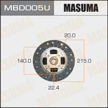 MASUMA MBD005U - Диск сцепления, фрикцион avtokuzovplus.com.ua