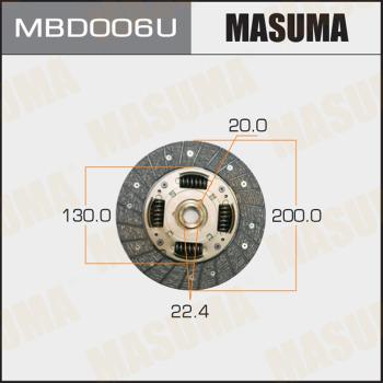 MASUMA MBD006U - Диск зчеплення autocars.com.ua