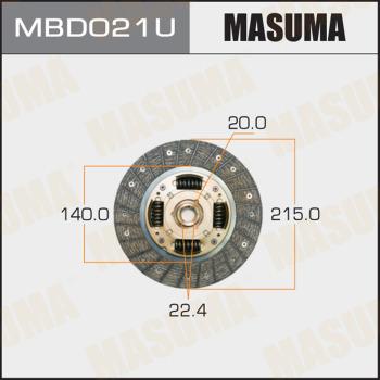 MASUMA MBD021U - Диск сцепления, фрикцион avtokuzovplus.com.ua