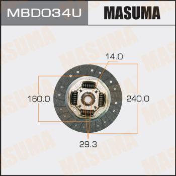 MASUMA MBD034U - Диск зчеплення autocars.com.ua