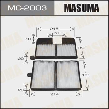 MASUMA MC-2003 - Фільтр, повітря у внутрішній простір autocars.com.ua