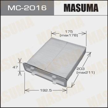 MASUMA MC-2016 - Фільтр, повітря у внутрішній простір autocars.com.ua