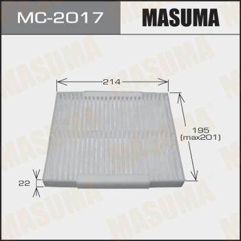 MASUMA MC-2017 - Фільтр, повітря у внутрішній простір autocars.com.ua