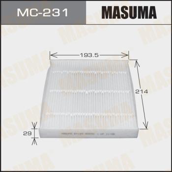 MASUMA MC-231 - Фільтр, повітря у внутрішній простір autocars.com.ua