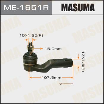 MASUMA ME-1651R - Наконечник рулевой тяги, шарнир autodnr.net