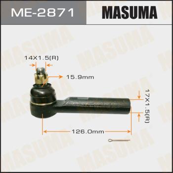 MASUMA ME-2871 - Наконечник рульової тяги, кульовий шарнір autocars.com.ua