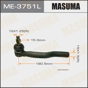 MASUMA ME-3751L - Наконечник рульової тяги, кульовий шарнір autocars.com.ua