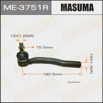 MASUMA ME-3751R - Наконечник рулевой тяги, шарнир avtokuzovplus.com.ua