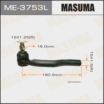 MASUMA ME-3753L - Наконечник рулевой тяги, шарнир avtokuzovplus.com.ua