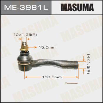 MASUMA ME-3981L - Наконечник рульової тяги, кульовий шарнір autocars.com.ua