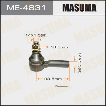 MASUMA ME-4831 - Наконечник рульової тяги, кульовий шарнір autocars.com.ua