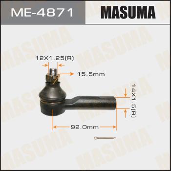 MASUMA ME-4871 - Наконечник рульової тяги, кульовий шарнір autocars.com.ua