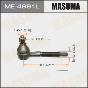 MASUMA ME-4891L - Наконечник рульової тяги, кульовий шарнір autocars.com.ua