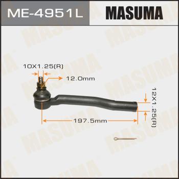 MASUMA ME-4951L - Наконечник рульової тяги, кульовий шарнір autocars.com.ua