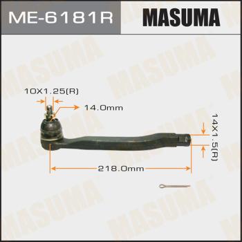 MASUMA ME-6181R - Наконечник рульової тяги, кульовий шарнір autocars.com.ua