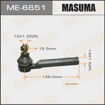 MASUMA ME-6651 - Наконечник рулевой тяги, шарнир avtokuzovplus.com.ua
