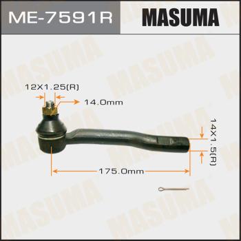 MASUMA ME-7591R - Наконечник рульової тяги, кульовий шарнір autocars.com.ua