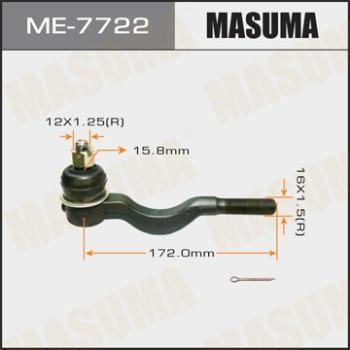 MASUMA ME-7722 - Наконечник рульової тяги, кульовий шарнір autocars.com.ua