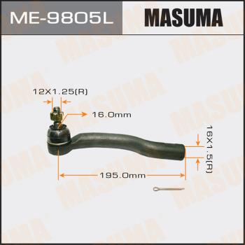 MASUMA ME-9805L - Наконечник рульової тяги, кульовий шарнір autocars.com.ua