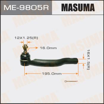 MASUMA ME-9805R - Наконечник рульової тяги, кульовий шарнір autocars.com.ua