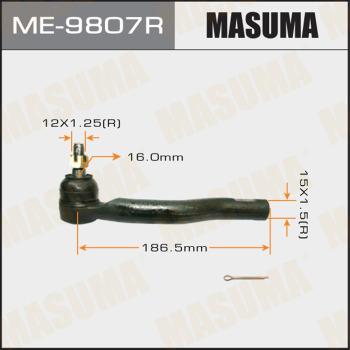 MASUMA ME-9807R - Наконечник рульової тяги, кульовий шарнір autocars.com.ua