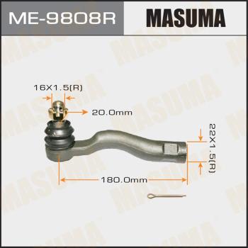 MASUMA ME-9808R - Наконечник рульової тяги, кульовий шарнір autocars.com.ua