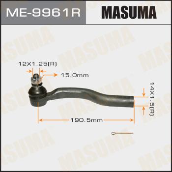 MASUMA ME-9961R - Наконечник рульової тяги, кульовий шарнір autocars.com.ua