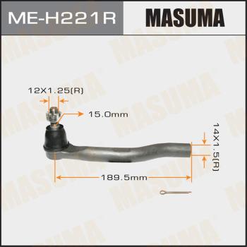 MASUMA ME-H221R - Наконечник рульової тяги, кульовий шарнір autocars.com.ua