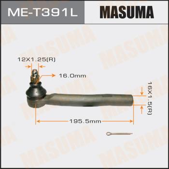 MASUMA ME-T391L - Наконечник рульової тяги, кульовий шарнір autocars.com.ua