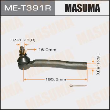 MASUMA ME-T391R - Наконечник рульової тяги, кульовий шарнір autocars.com.ua