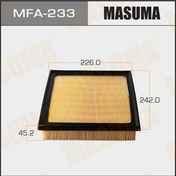 MASUMA MFA-233 - Воздушный фильтр avtokuzovplus.com.ua