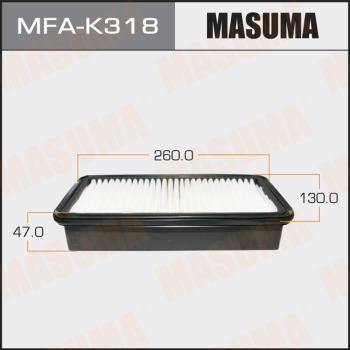 MASUMA MFA-K318 - Фильтр воздушный KIA RIO- V1500 05-HYUNDAI ACCENT III MC 1.5 CRDi GLS. 1.6 GLS autocars.com.ua