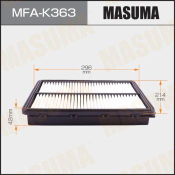 MASUMA MFA-K363 - Повітряний фільтр autocars.com.ua