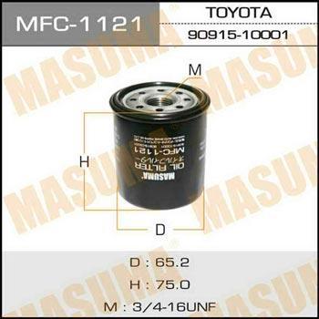 MASUMA MFC-1121 - Фильтр масляный Toyota Auris 06-12. Avensis 16-. Yaris 09- MFC1121 MASUMA autocars.com.ua