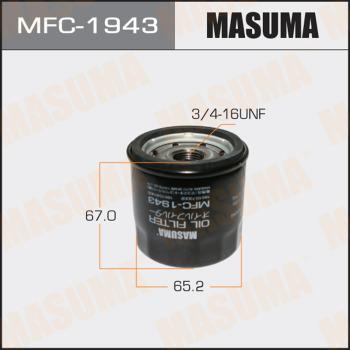 MASUMA MFC-1943 - Фильтр масляный Suzuki Jimny 01-. Swift 07-17. SX416-. Vitara 15- MFC1943 MASUMA autocars.com.ua