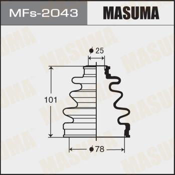 MASUMA MFs-2043 - Пильник, приводний вал autocars.com.ua