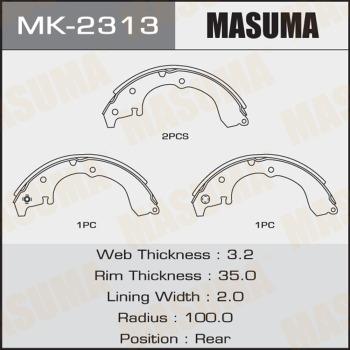 MASUMA MK-2313 - Комплект тормозных колодок, барабанные avtokuzovplus.com.ua