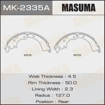 MASUMA MK-2335A - Комплект гальм, барабанний механізм autocars.com.ua