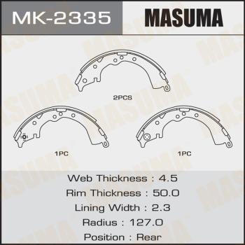 MASUMA MK-2335 - Комплект гальм, барабанний механізм autocars.com.ua