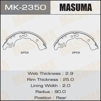 MASUMA MK-2350 - Комплект гальм, барабанний механізм autocars.com.ua