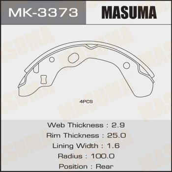 MASUMA MK-3373 - Комплект гальм, барабанний механізм autocars.com.ua