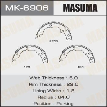 MASUMA MK-6906 - Комплект тормозных колодок, барабанные avtokuzovplus.com.ua