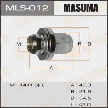 MASUMA MLS-012 - Гайка кріплення колеса autocars.com.ua