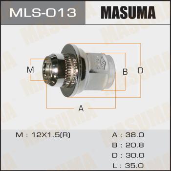 MASUMA MLS-013 - Гайка колеса Mitsubishi- Toyota MLS-013 MASUMA autocars.com.ua
