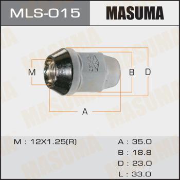 MASUMA MLS-015 - Гайка кріплення колеса autocars.com.ua